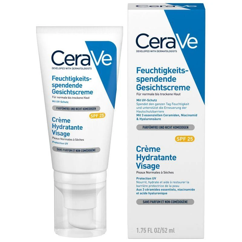 商品CeraVe|适乐肤长效保湿防晒面霜防晒乳SPF25提亮隔离乳敏感肌 CERAVE CREME CISAGE JOUR SPF25 52 ML,价格¥264,第1张图片