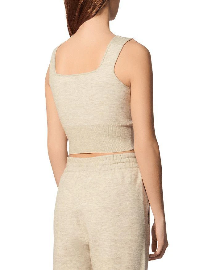 商品Sandro|Paris Cropped Embroidered Knit Top,价格¥646,第2张图片详细描述