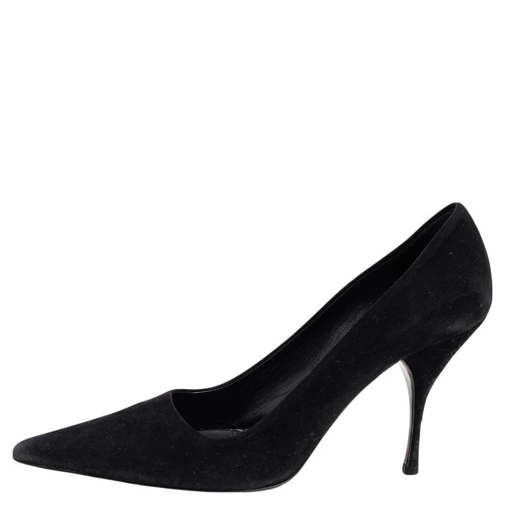商品[二手商品] Prada|Prada Black Suede Pointed Toe Pumps Size 37.5,价格¥1144,第2张图片详细描述