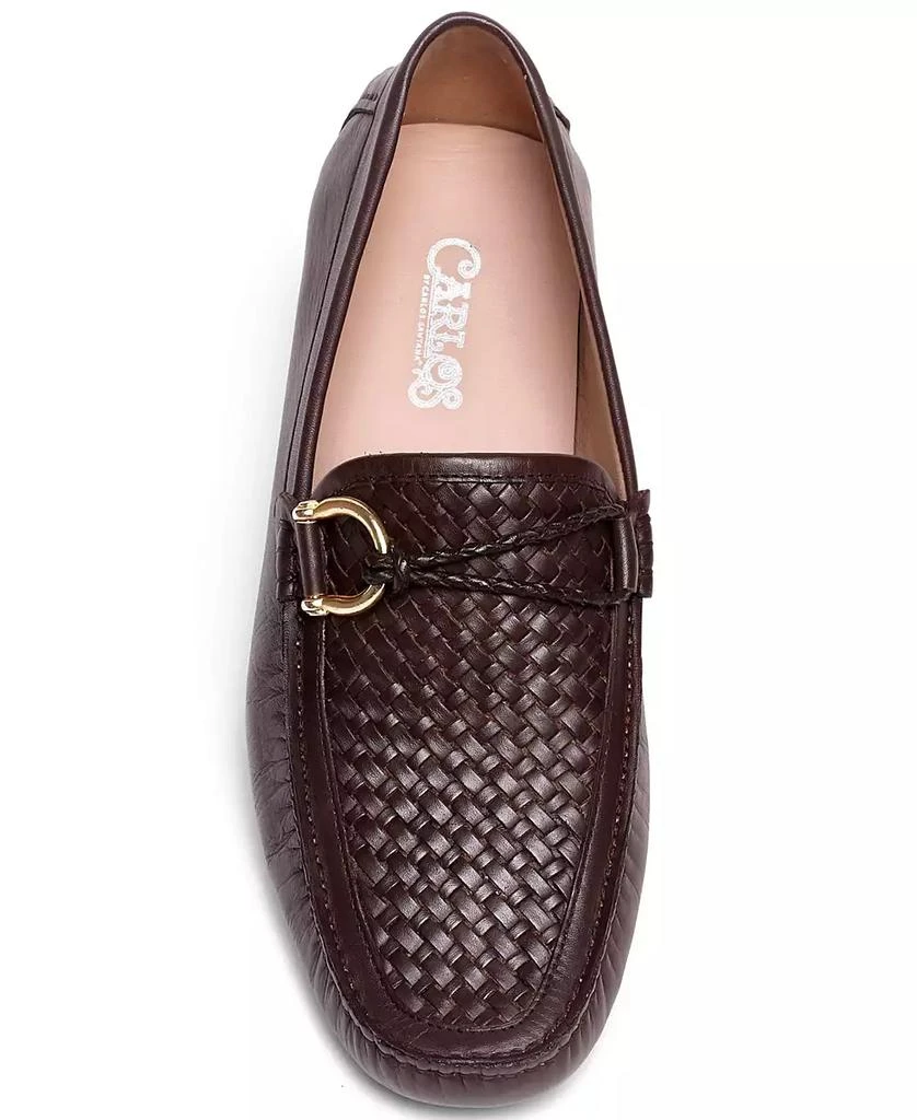 商品CARLOS by Carlos Santana|Men's Malone Interweave Leather Slip-On Driving Loafers,价格¥793,第4张图片详细描述