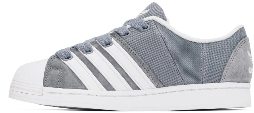 商品Adidas|Gray & White Superstar Supermodified Sneakers,价格¥632,第3张图片详细描述