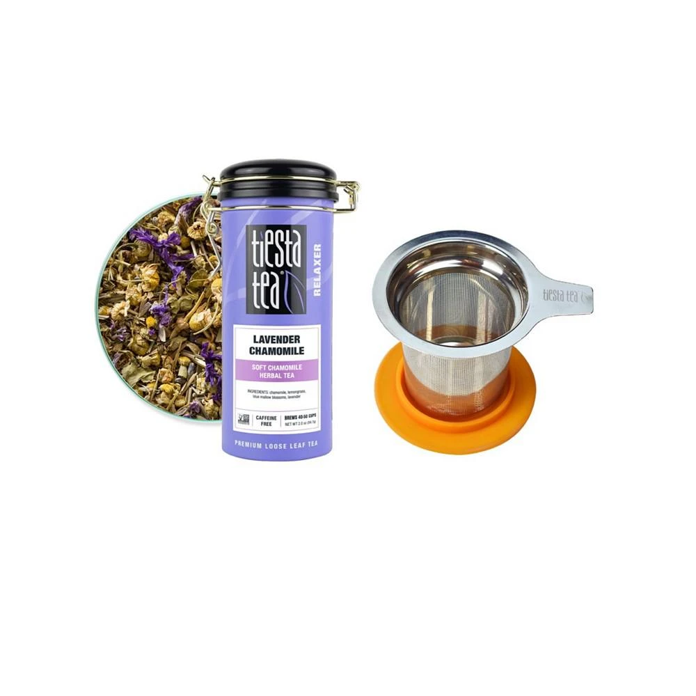 商品Tiesta Tea|Lavender Chamomile Loose Leaf Tea and Brewbasket Set, 2 Piece,价格¥179,第1张图片