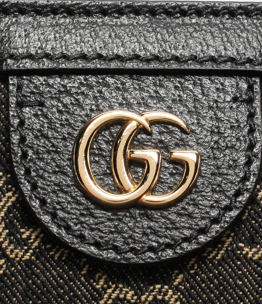 Gucci Black GG Coated Canvas Leather Medium Ophidia Tote Bag商品第8张图片规格展示