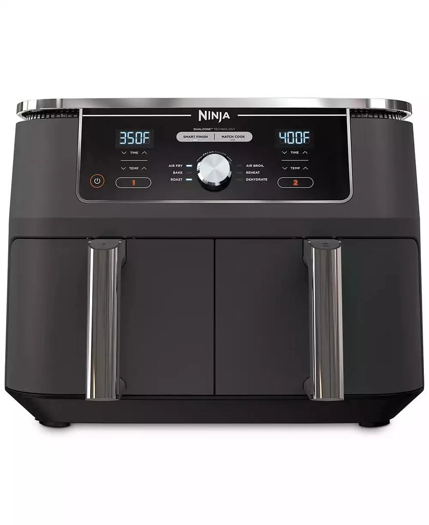 商品Ninja|Foodi® DZ401 6-in-1 10-qt. XL 2-Basket Air Fryer with DualZone™ Technology- Air Fry, Broil, Roast, Dehydrate, Reheat and Bake, Family Sized,价格¥1518,第2张图片详细描述