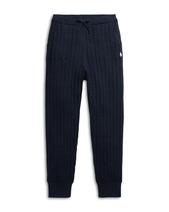 商品Ralph Lauren|Girls' Cotton Mini Cable Knit Joggers - Little Kid, Big Kid,价格¥271,第1张图片