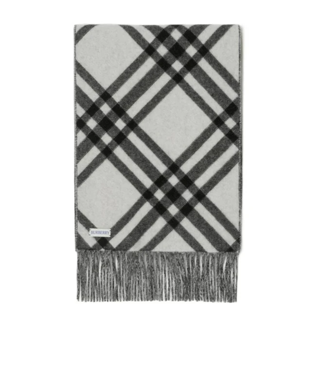 商品【商品预售7天】 Burberry|Burberry 男士围巾 80996501 白色,价格¥4472,第3张图片详细描述