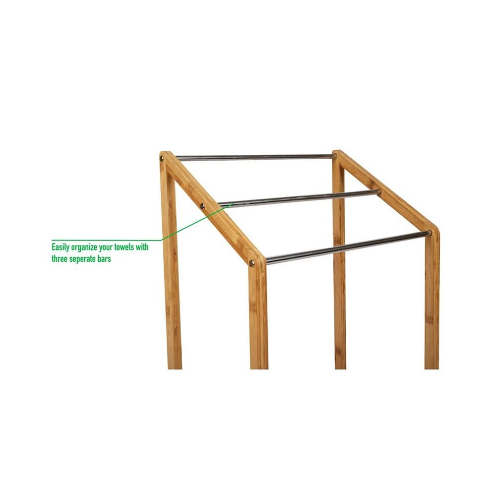 商品Mind Reader|3 Tier Freestanding Towel and Sheet Drying Rack with Bottom Shelf, Quilt Stand,价格¥666,第5张图片详细描述