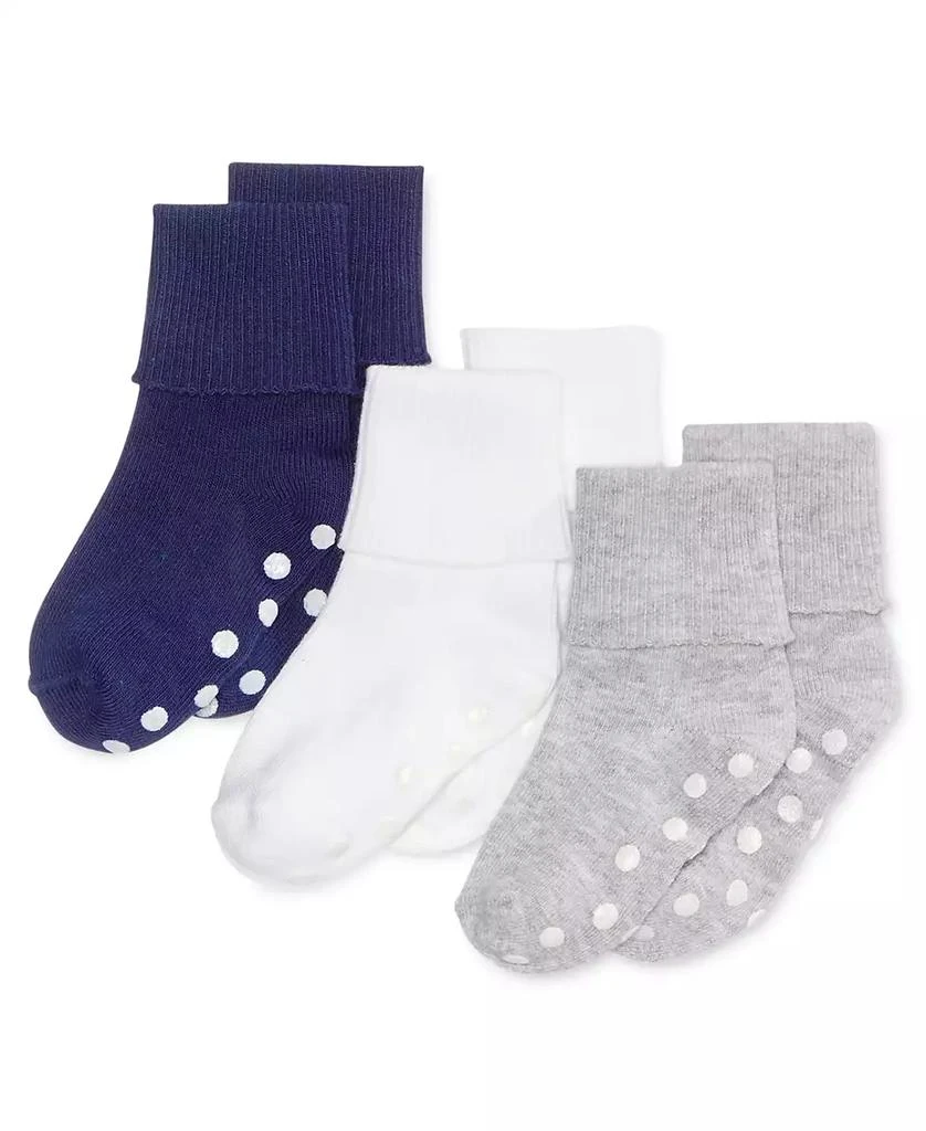 商品First Impressions|Baby Boys Cuffed Low Cut Socks, Pack of 3, Created for Macy's,价格¥43,第1张图片