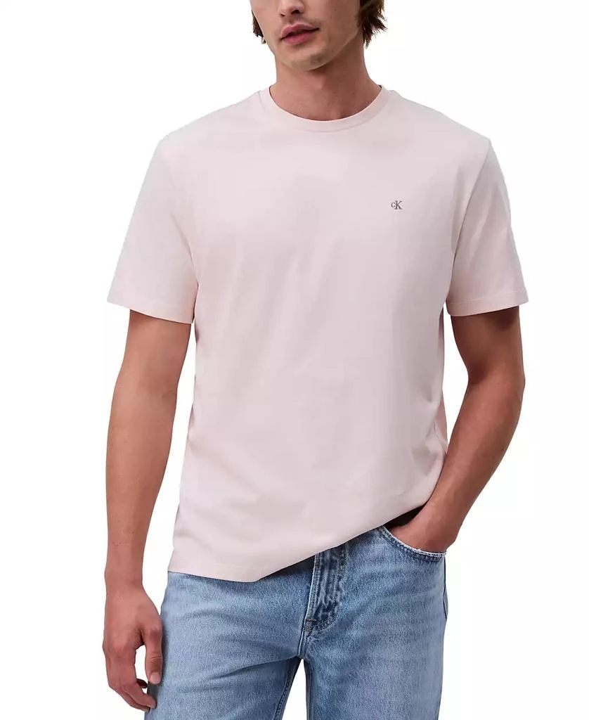 商品Calvin Klein|Men's Smooth Cotton Solid Crewneck T-Shirt,价格¥176,第3张图片详细描述
