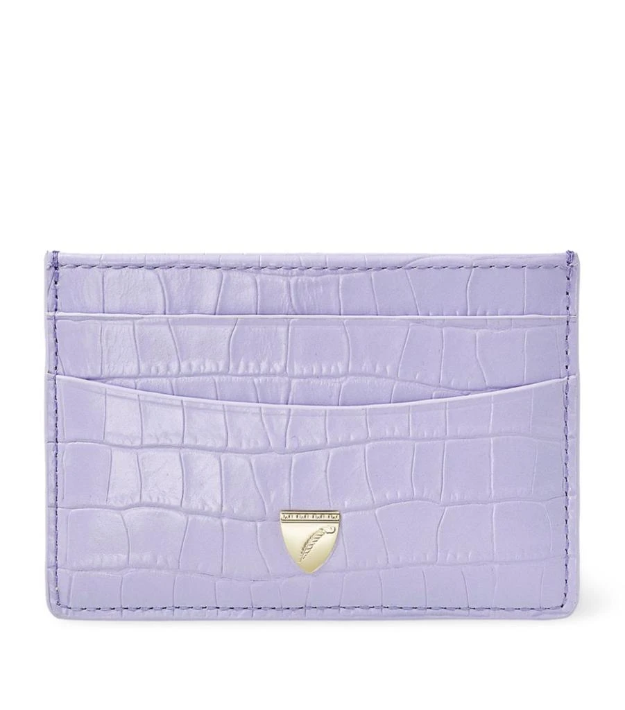 商品Aspinal of London|Croc-Embossed Slim Card Holder,价格¥829,第1张图片