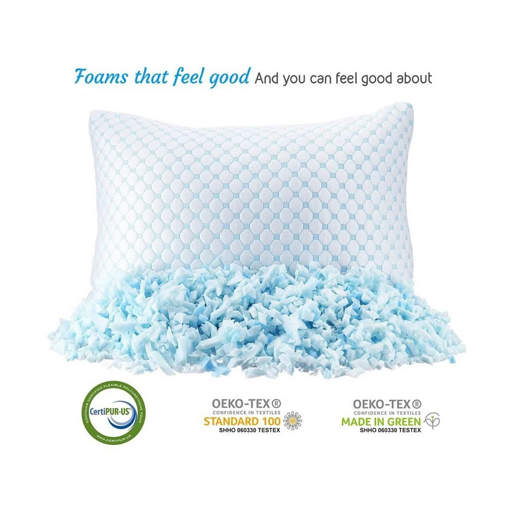 Heat and Moisture Reducing Ice Silk and Gel Infused Memory Foam Standard/Queen Pillow 商品