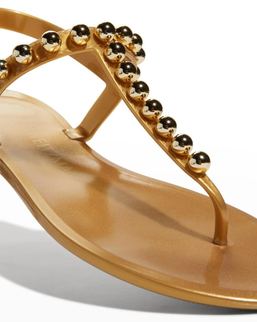 商品Stuart Weitzman|Goldie Jelly Stud Thong Sandals,价格¥460,第4张图片详细描述