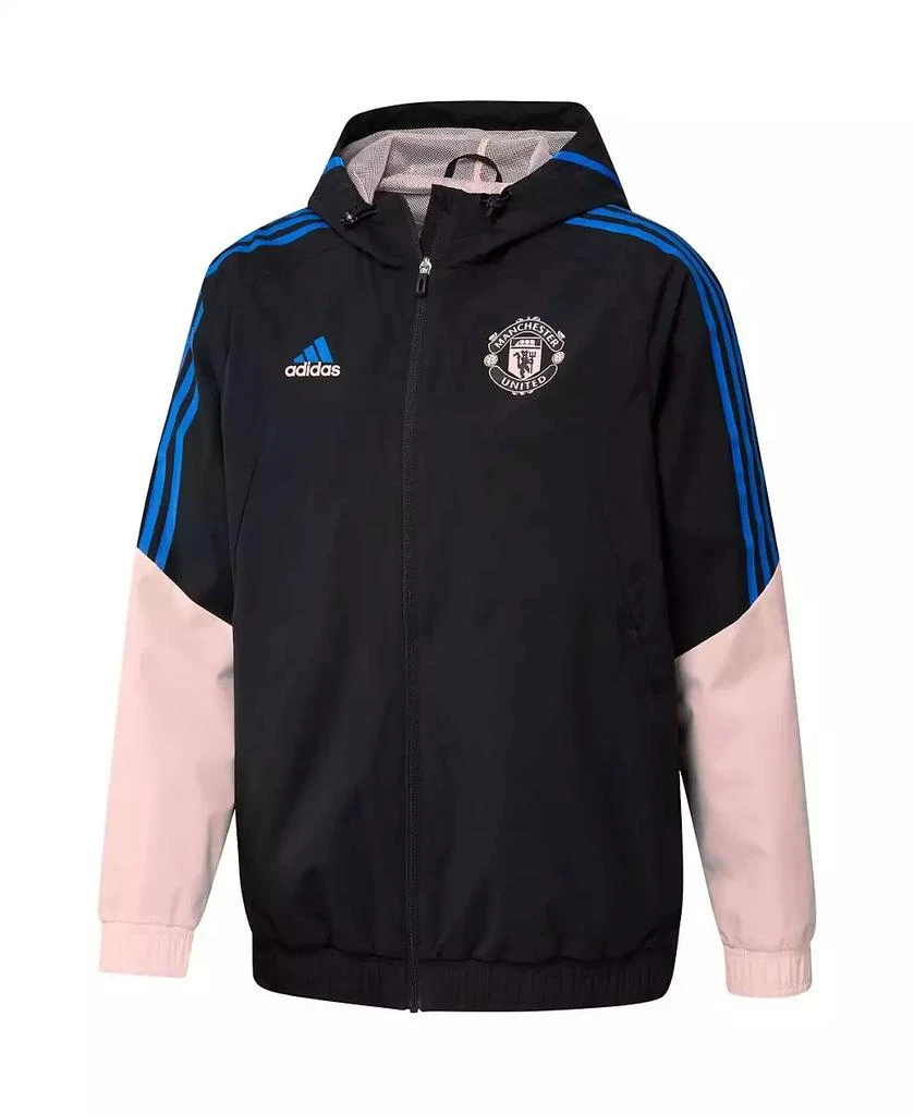 商品Adidas|Men's Black Manchester United Training All-Weather Raglan Full-Zip Hoodie Jacket,价格¥736,第3张图片详细描述