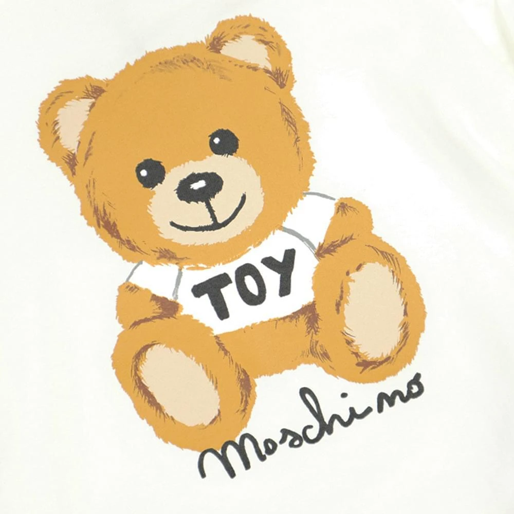 商品Moschino|Ivory Long Sleeve Ruffle Baby T Shirt,价格¥238,第2张图片详细描述