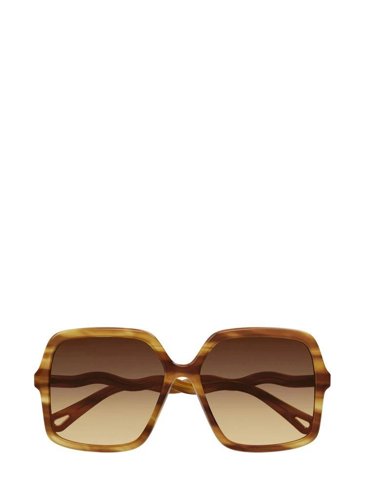 商品Chloé|Chloé Eyewear Rectangular Frame Sunglasses,价格¥1623,第1张图片