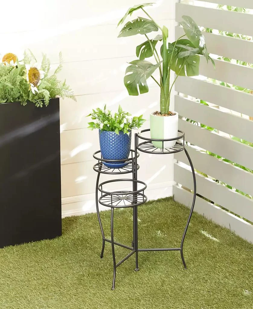 Black Metal Indoor Outdoor 3 Tier Starburst Plant Stand 商品