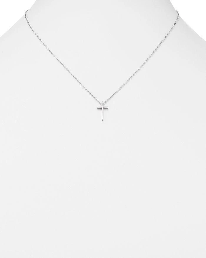 商品Bloomingdale's|14K White Gold Small Cross Pendant Necklace, 18" - Exclusive,价格¥2441,第2张图片详细描述