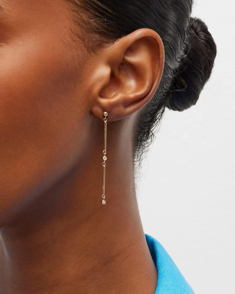 商品POPPY FINCH|Linear Bar Diamond Earrings,价格¥4423,第2张图片详细描述