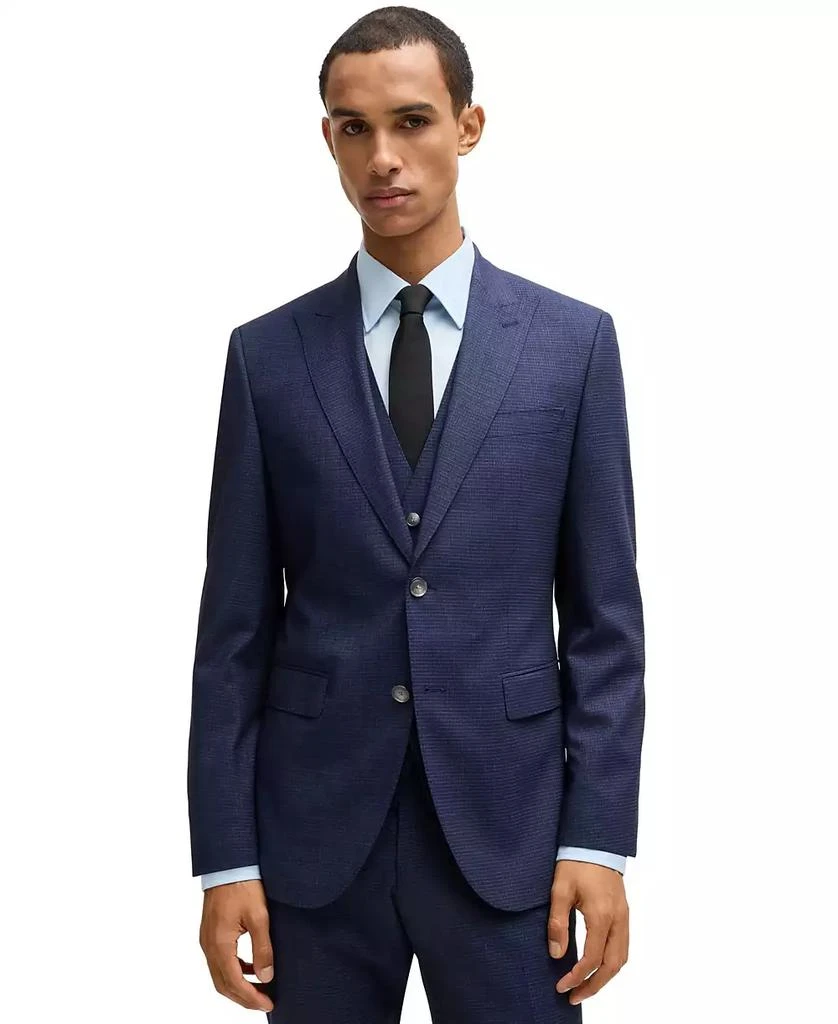 Men's Stretch Wool Regular-Fit Three-Piece Suit 商品