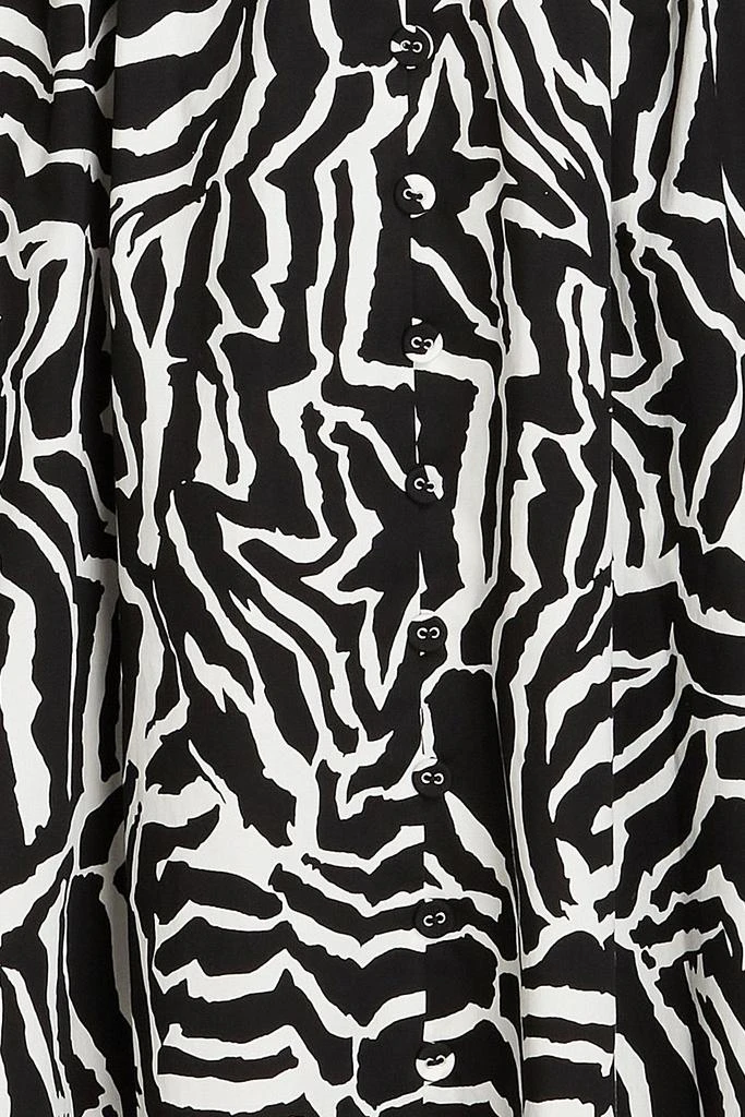 商品Diane von Furstenberg|Erica zebra-print cotton-blend poplin midi dress,价格¥1718,第4张图片详细描述