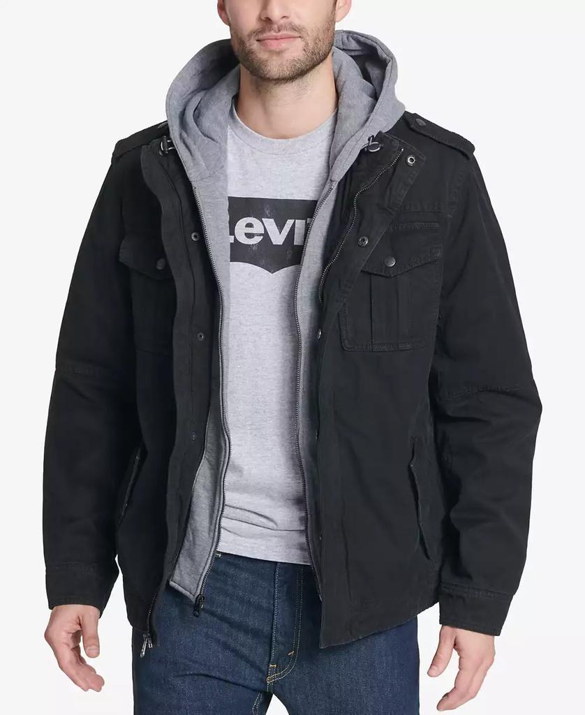 Levi's® Herren-Hoodie mit zwei Taschen, herausnehmbarer Jersey-Latz-/Kapuzenpartie und Sherpa-Futter image 2