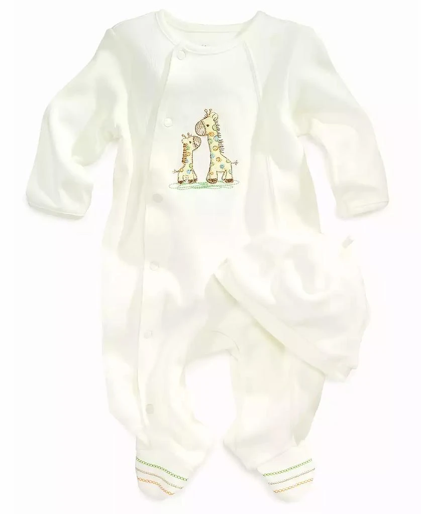 商品Little Me|Baby Boys or Baby Girls Giraffe Coverall with Hat, 2 Piece Set,价格¥98,第1张图片