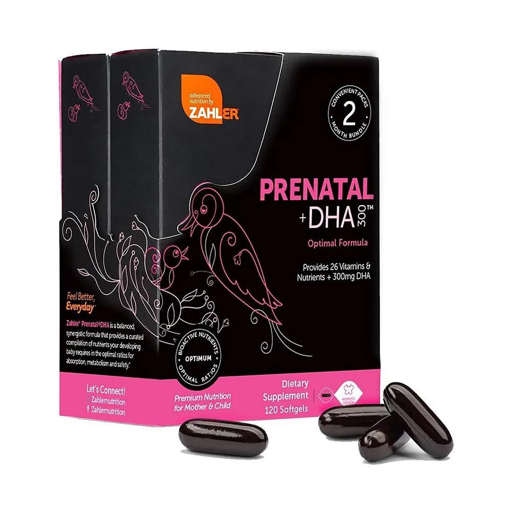 商品Zahler|Prenatal Vitamin with DHA & Folate for Mother & Child - 120 Softgels,价格¥463,第1张图片