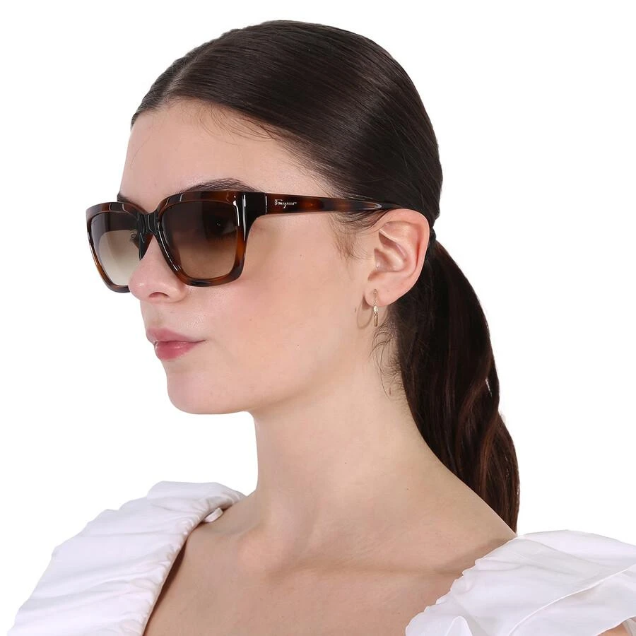 商品Salvatore Ferragamo|Salvatore Ferragamo Grey Rectangular Ladies Sunglasses SF1018S 214 59,价格¥513,第2张图片详细描述