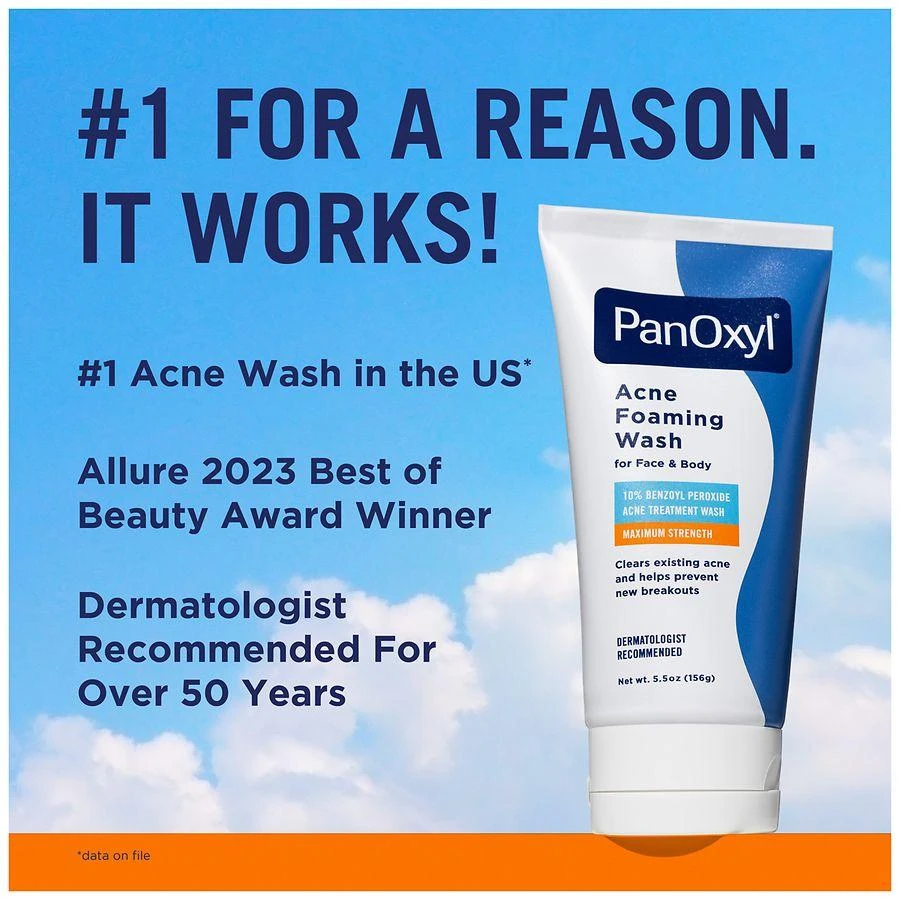 商品PanOxyl|Foaming Acne Wash Maximum Strength 10% Benzoyl Peroxide,价格¥93,第2张图片详细描述