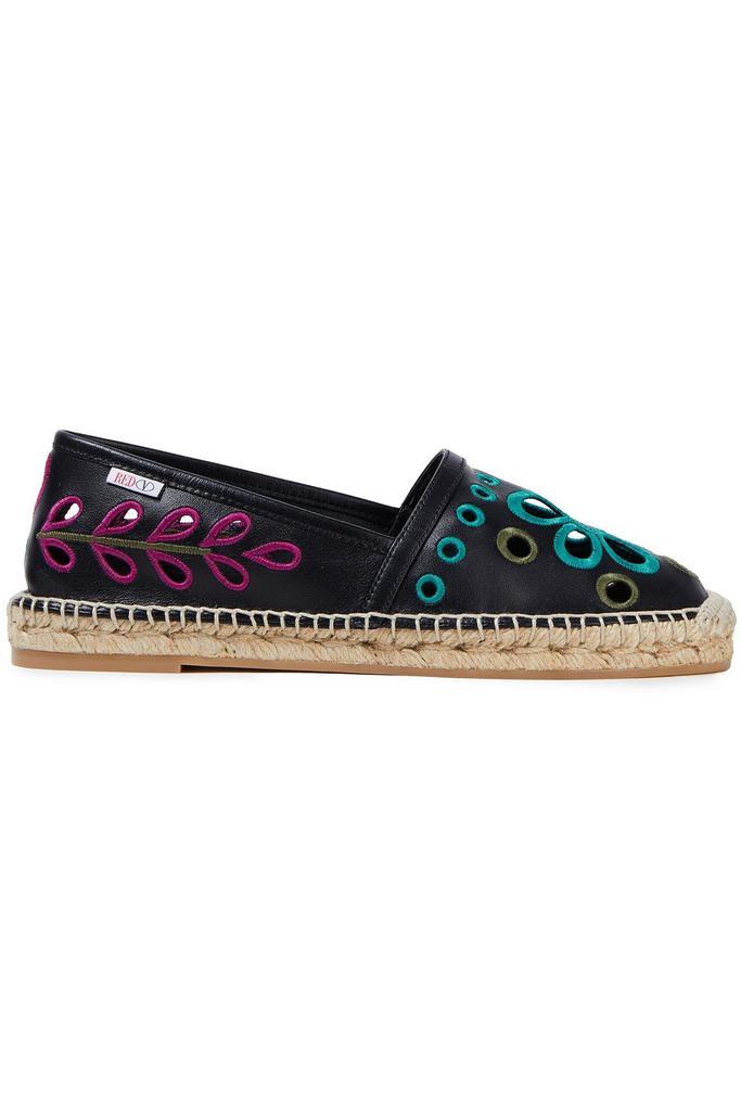 商品RED Valentino|Broderie anglaise leather espadrilles,价格¥2339,第1张图片