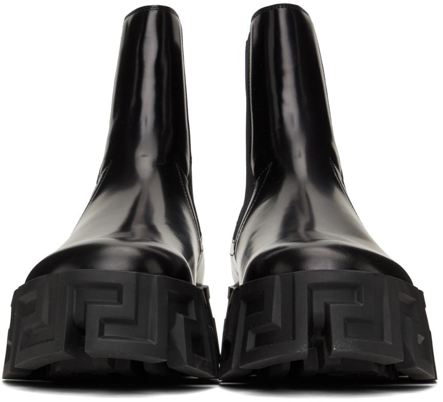 Black Greca Labyrinth Chelsea Boots商品第2张图片规格展示