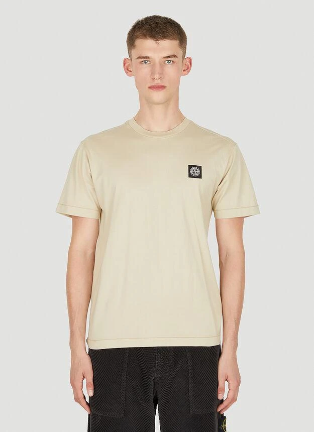 商品Stone Island|Compass Patch T-Shirt in Beige,价格¥785,第1张图片