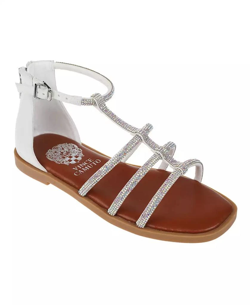 商品Vince Camuto|Big Girl's Fashion Sandal with Micro Stone Strappy Upper Glass stones/Polyester Sandals,价格¥216,第1张图片