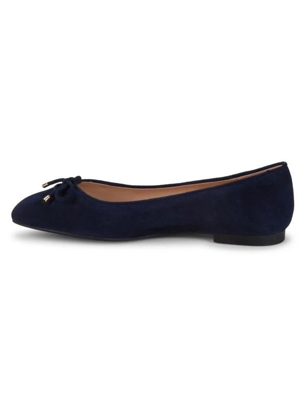 商品Stuart Weitzman|Gabby Bow Suede Ballerina Flats,价格¥1085,第4张图片详细描述