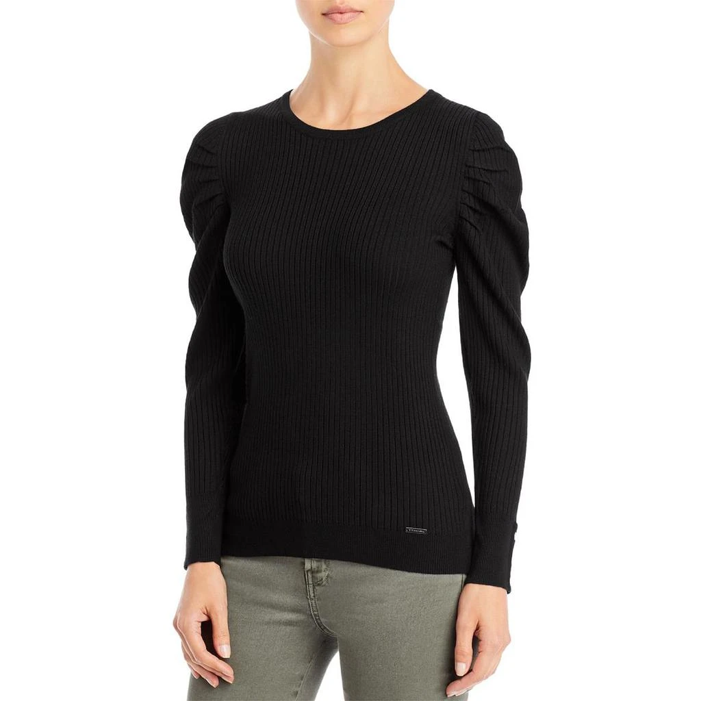 商品Tahari|T Tahari Womens Ribbed Crewneck Pullover Sweater,价格¥100,第1张图片