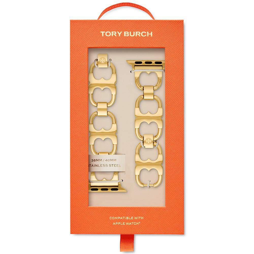 Gold-Tone Stainless Steel Gemini Link Bracelet For Apple Watch® 38mm/40mm商品第3张图片规格展示