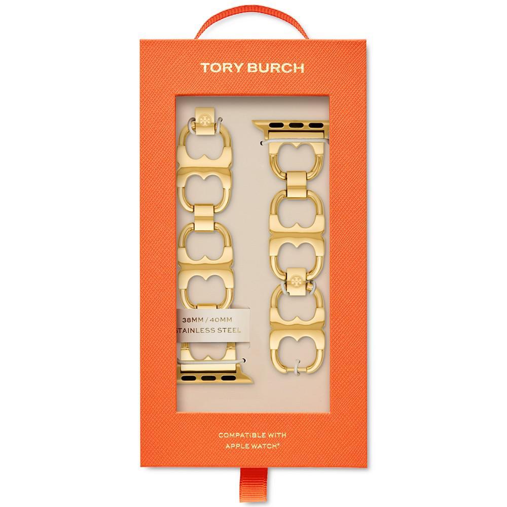 商品Tory Burch|Gold-Tone Stainless Steel Gemini Link Bracelet For Apple Watch® 38mm/40mm,价格¥998,第5张图片详细描述