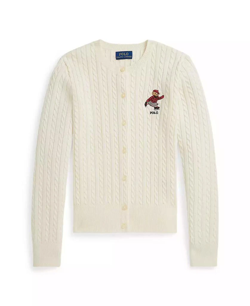 商品Ralph Lauren|拉夫劳伦大女童长袖迷你麻花开衫,价格¥553,第1张图片