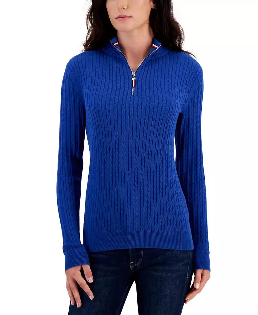 商品Tommy Hilfiger|女款四分之一拉链毛衣,价格¥159,第1张图片