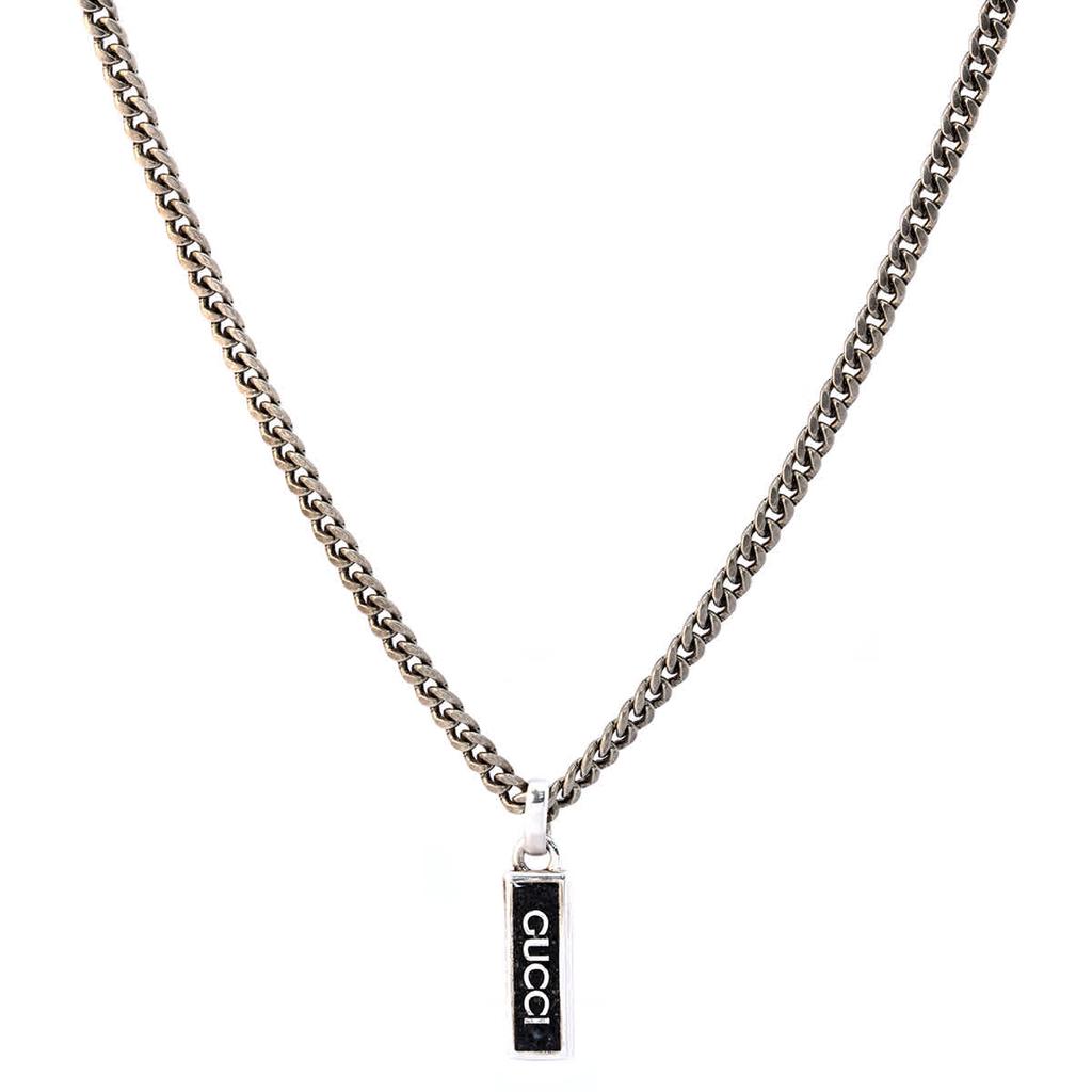 GUCCI Black Enamel Pendant in sterling silver商品第1张图片规格展示