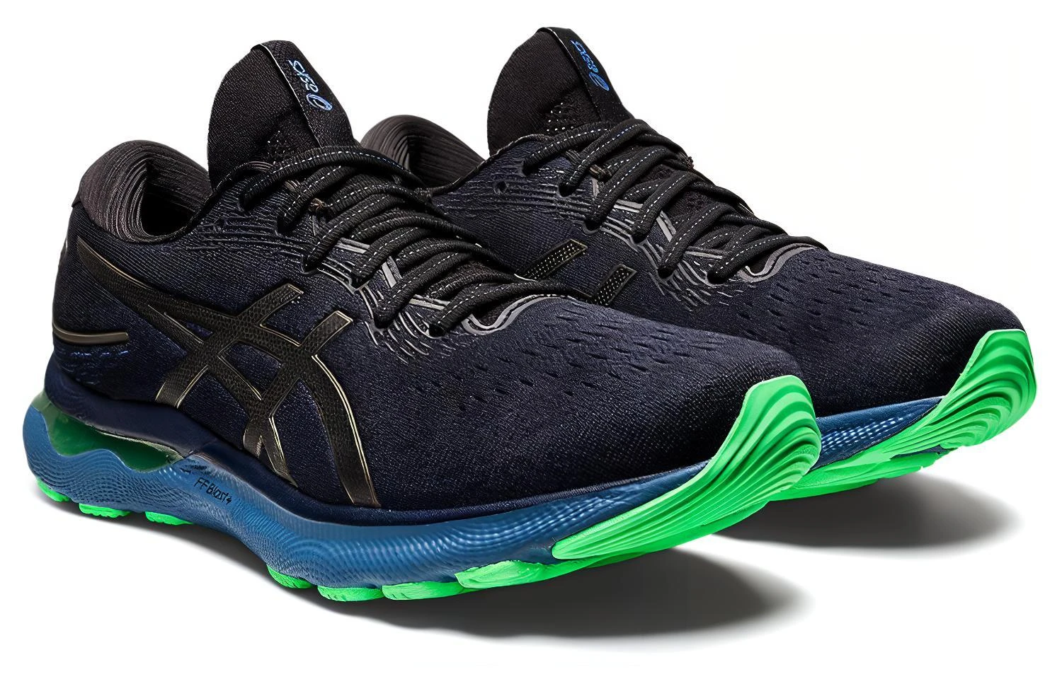 商品[国内直发] Asics|GEL-Nimbus 24 缓震 保护防滑耐磨透气回弹 中帮 马拉松跑步鞋 男款 海军蓝,价格¥967,第4张图片详细描述