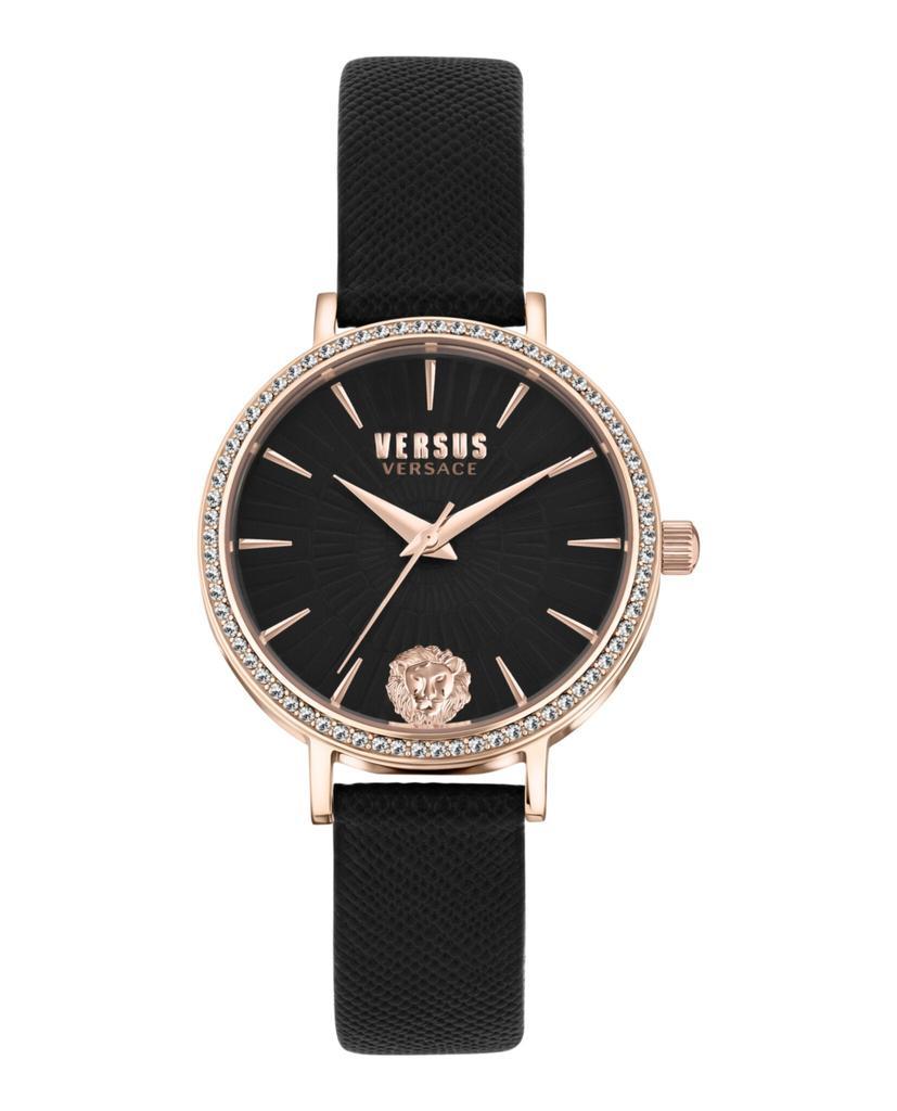 商品Versus Versace|Mar Vista Crystal Leather Watch,价格¥689,第1张图片