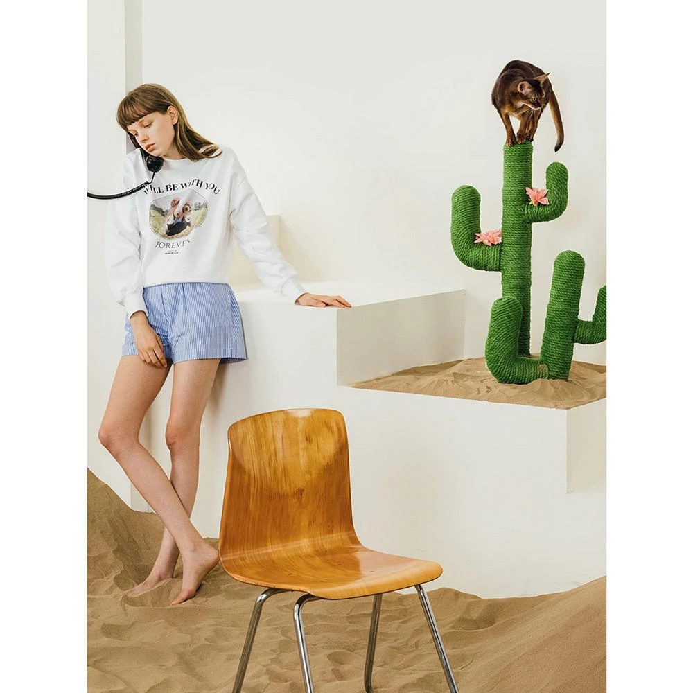 商品VETRESKA|Oasis Cactus Cat (mini) Scratching Post, Cactus Cat Scratchers Kitten Scratch Pole with Natural Sisal Rope for Indoor Cats, Vertical Cactus Cat Tree for Adult Cats and Kittens,价格¥672,第2张图片详细描述