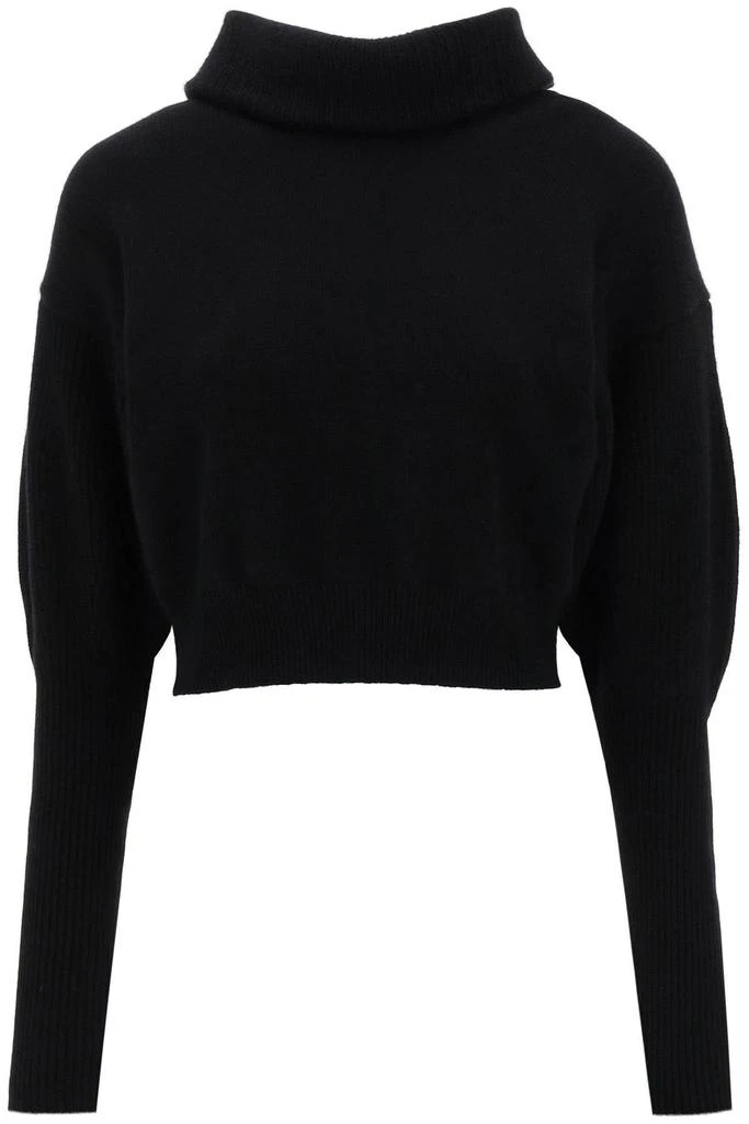 商品Alexander McQueen|Cropped funnel-neck sweater in wool and cashmere,价格¥6226,第1张图片