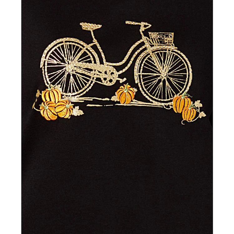 商品Karen Scott|Plus Size Cotton Bicycle Graphic Top, Created for Macy's,价格¥118,第3张图片详细描述