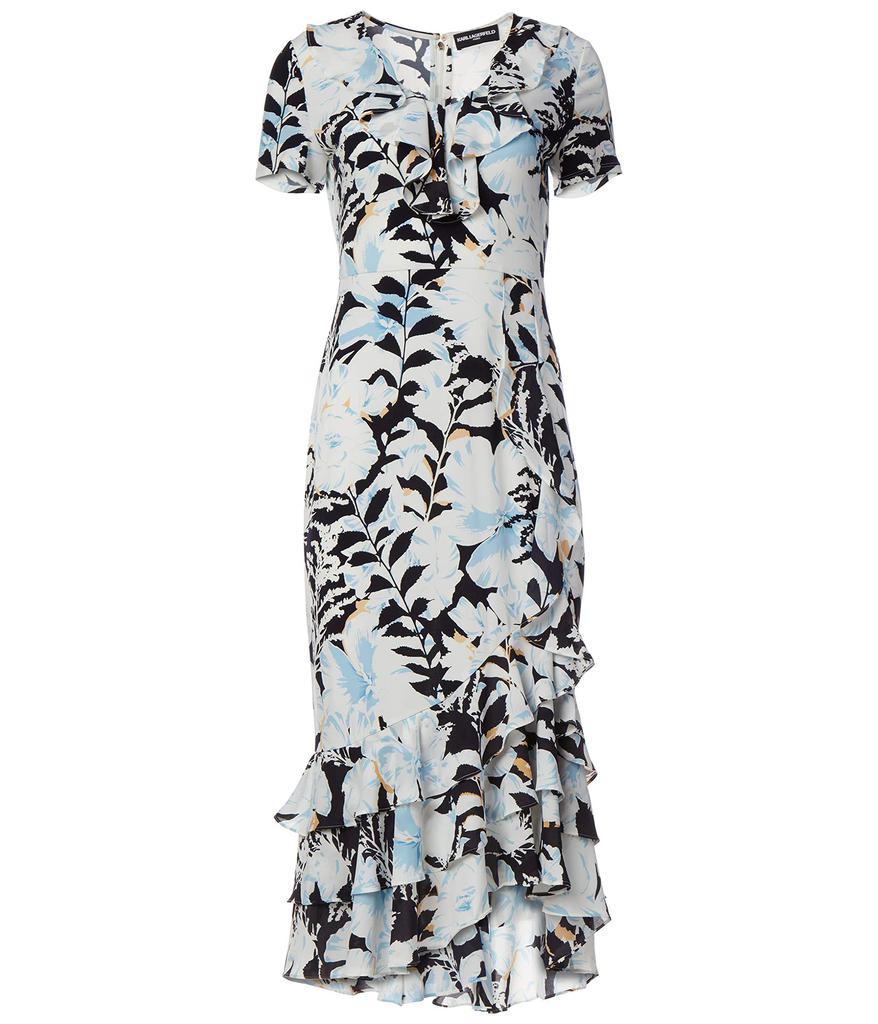 商品Karl Lagerfeld Paris|Women's Ruffle Maxi Dress,价格¥1060,第1张图片