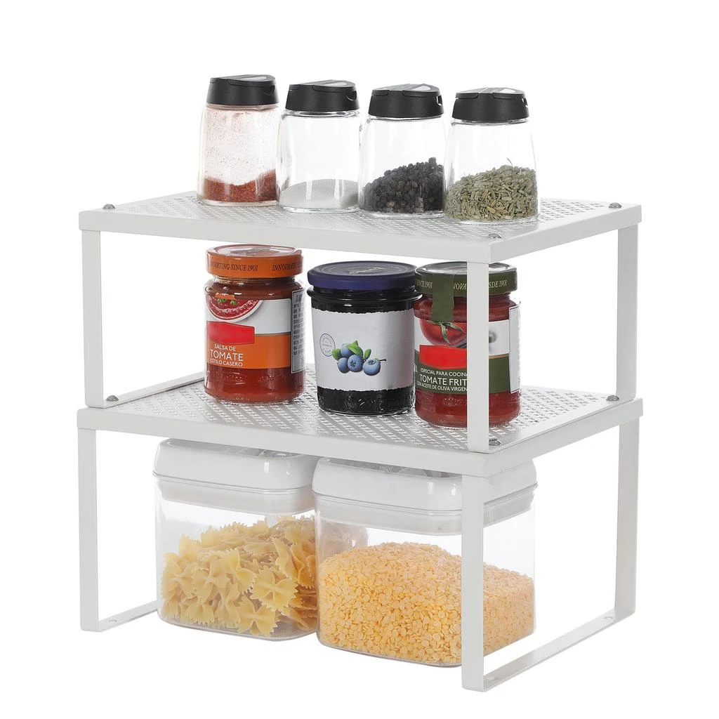 商品BreeBe|Set of 2 Stackable and Expandable Spice Racks Oatmeal Beige,价格¥285,第3张图片详细描述