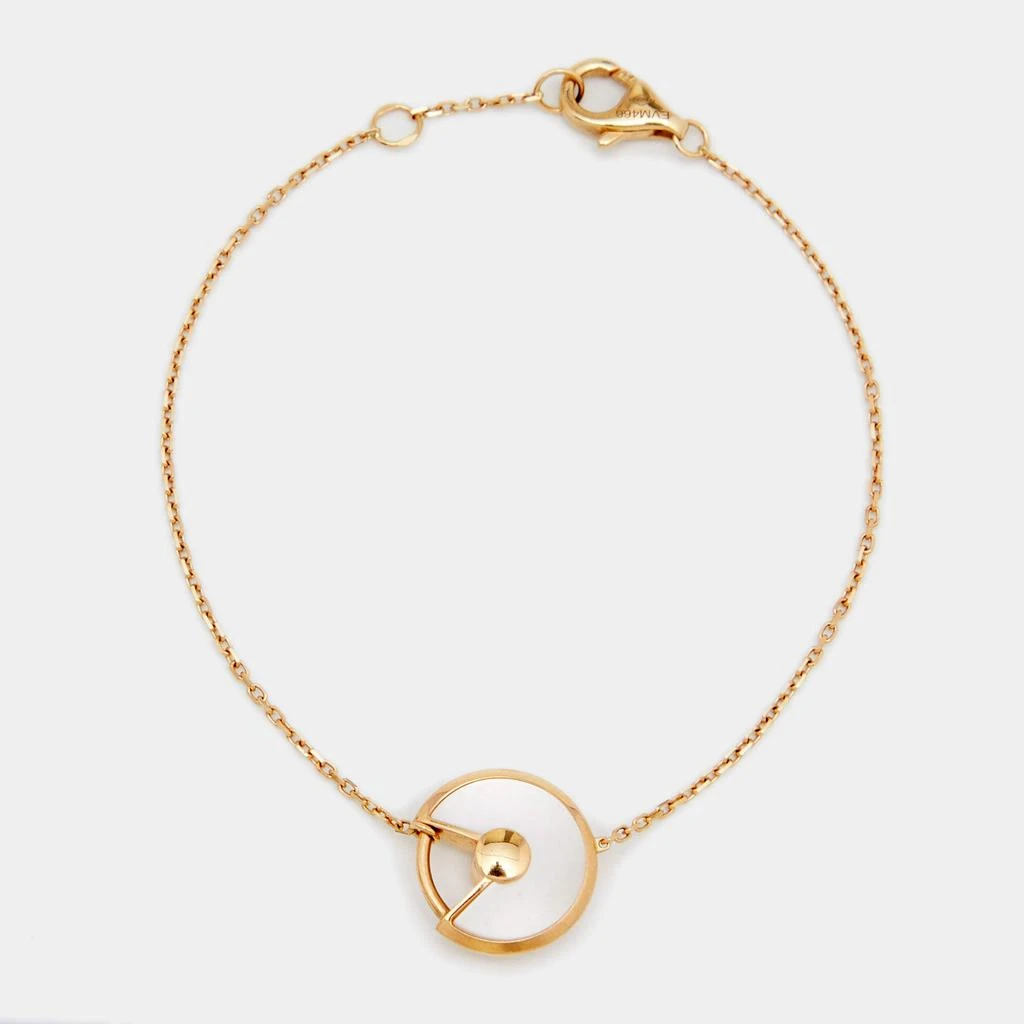 商品[二手商品] Cartier|Cartier Amulette De Cartier Mother of Pearl Diamond 18k Yellow Gold XS Model Bracelet,价格¥8916,第3张图片详细描述