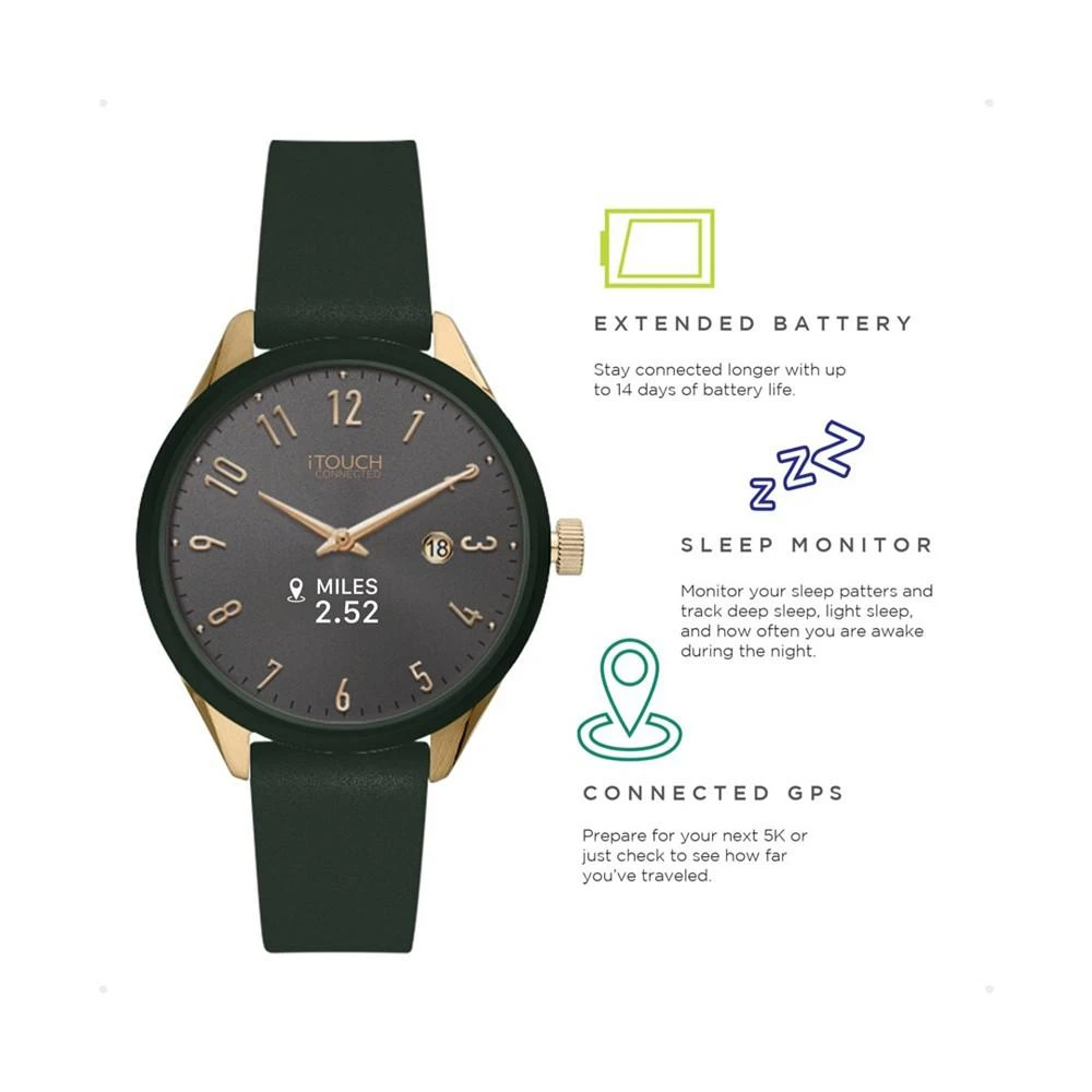 商品iTouch|Connected Unisex Olive Silicone Strap Smart Watch,价格¥933,第5张图片详细描述
