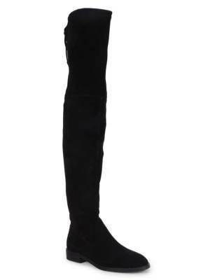 商品Stuart Weitzman|女式 Jocey系列 过膝靴 系带长靴 麂皮,价格¥3235,第2张图片详细描述